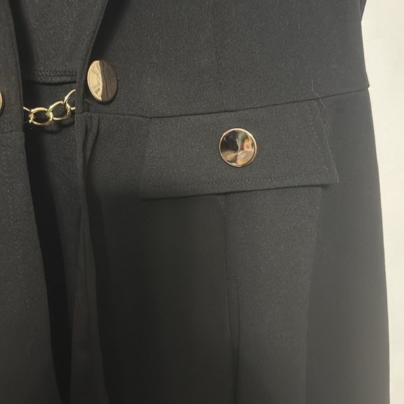 Black Sleeveless Long Cardigan - Picture 3 of 5